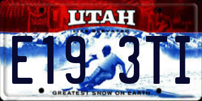 UT license plate E193TI