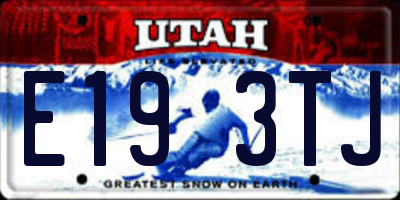 UT license plate E193TJ