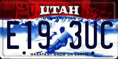 UT license plate E193UC