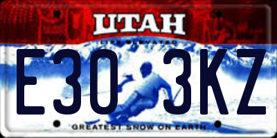 UT license plate E303KZ