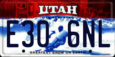 UT license plate E306NL