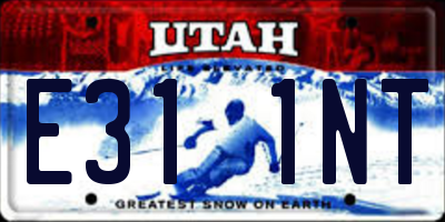 UT license plate E311NT