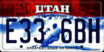 UT license plate E336BH