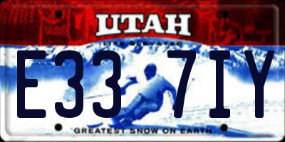 UT license plate E337IY