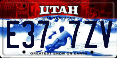 UT license plate E377ZV