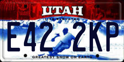 UT license plate E422KP