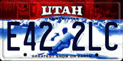 UT license plate E422LC