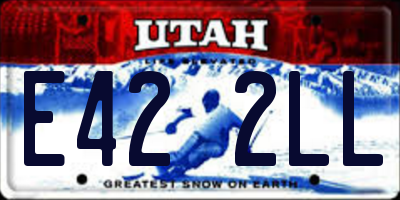 UT license plate E422LL