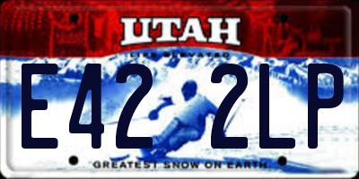 UT license plate E422LP
