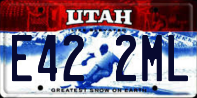 UT license plate E422ML