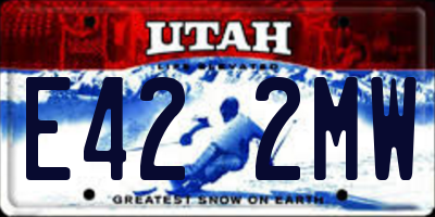UT license plate E422MW