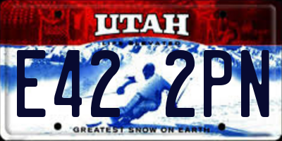 UT license plate E422PN