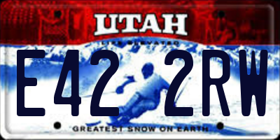 UT license plate E422RW