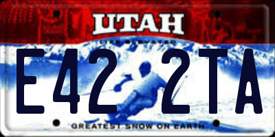 UT license plate E422TA