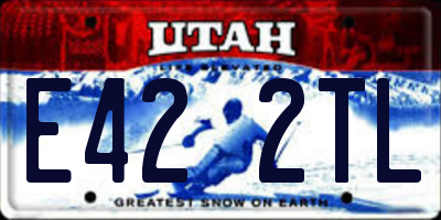 UT license plate E422TL