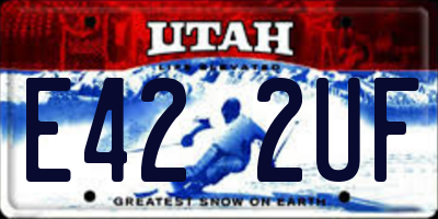 UT license plate E422UF