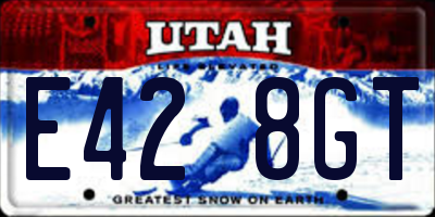 UT license plate E428GT