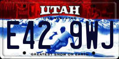 UT license plate E429WJ