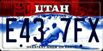 UT license plate E437FX