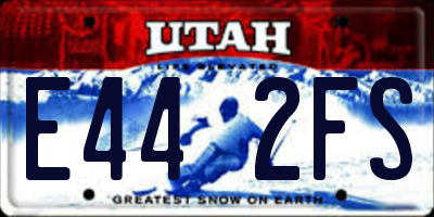 UT license plate E442FS