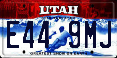 UT license plate E449MJ