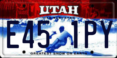 UT license plate E451PY