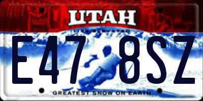UT license plate E478SZ
