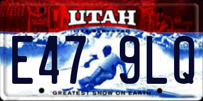 UT license plate E479LQ