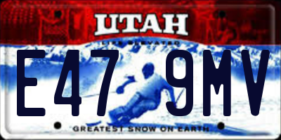UT license plate E479MV