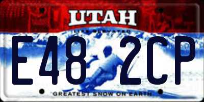 UT license plate E482CP