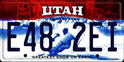 UT license plate E482EI