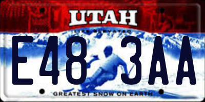 UT license plate E483AA