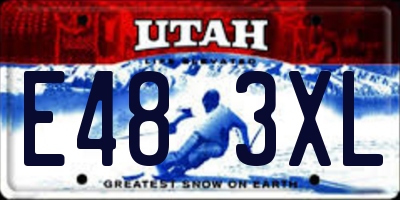 UT license plate E483XL