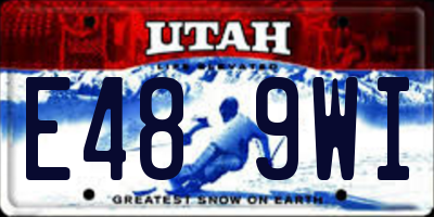 UT license plate E489WI