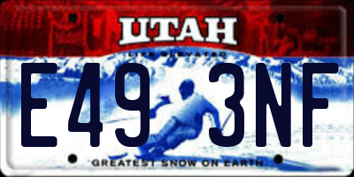 UT license plate E493NF