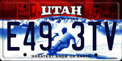 UT license plate E493TV