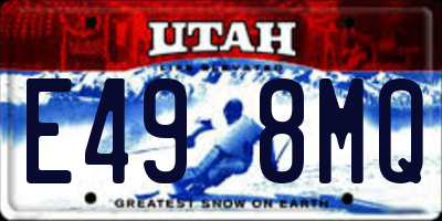 UT license plate E498MQ