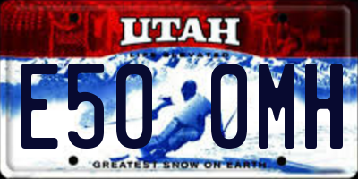 UT license plate E500MH
