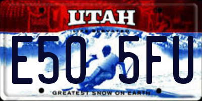 UT license plate E505FU