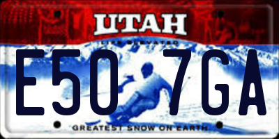 UT license plate E507GA