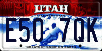 UT license plate E507QK