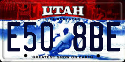 UT license plate E508BE