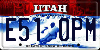 UT license plate E510PM