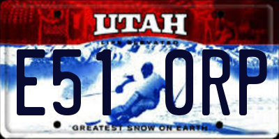 UT license plate E510RP
