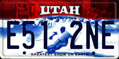 UT license plate E512NE