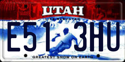 UT license plate E513HU