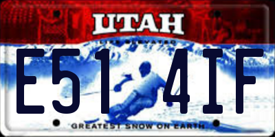 UT license plate E514IF