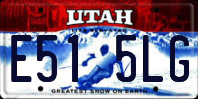 UT license plate E515LG
