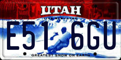 UT license plate E516GU