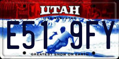 UT license plate E519FY